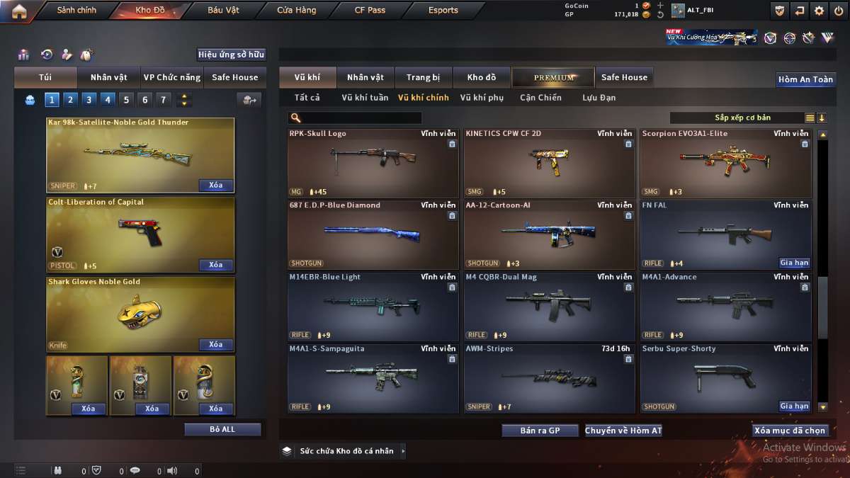 shop acc cf uy tin gia re